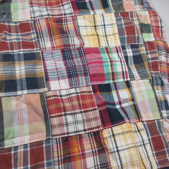 American Eagle mens colorful patchwork plaid chino shorts 35 EUC - Picture 6 of 10